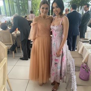 Adaline Corset Midi Dress In Garden Fl